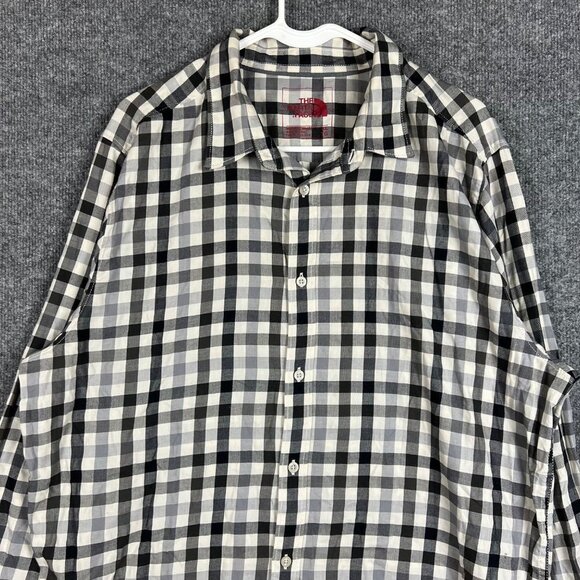 The North Face Button Down Shirt Mens XL Plaid Collared Long Sleeve - Picture 2 of 10